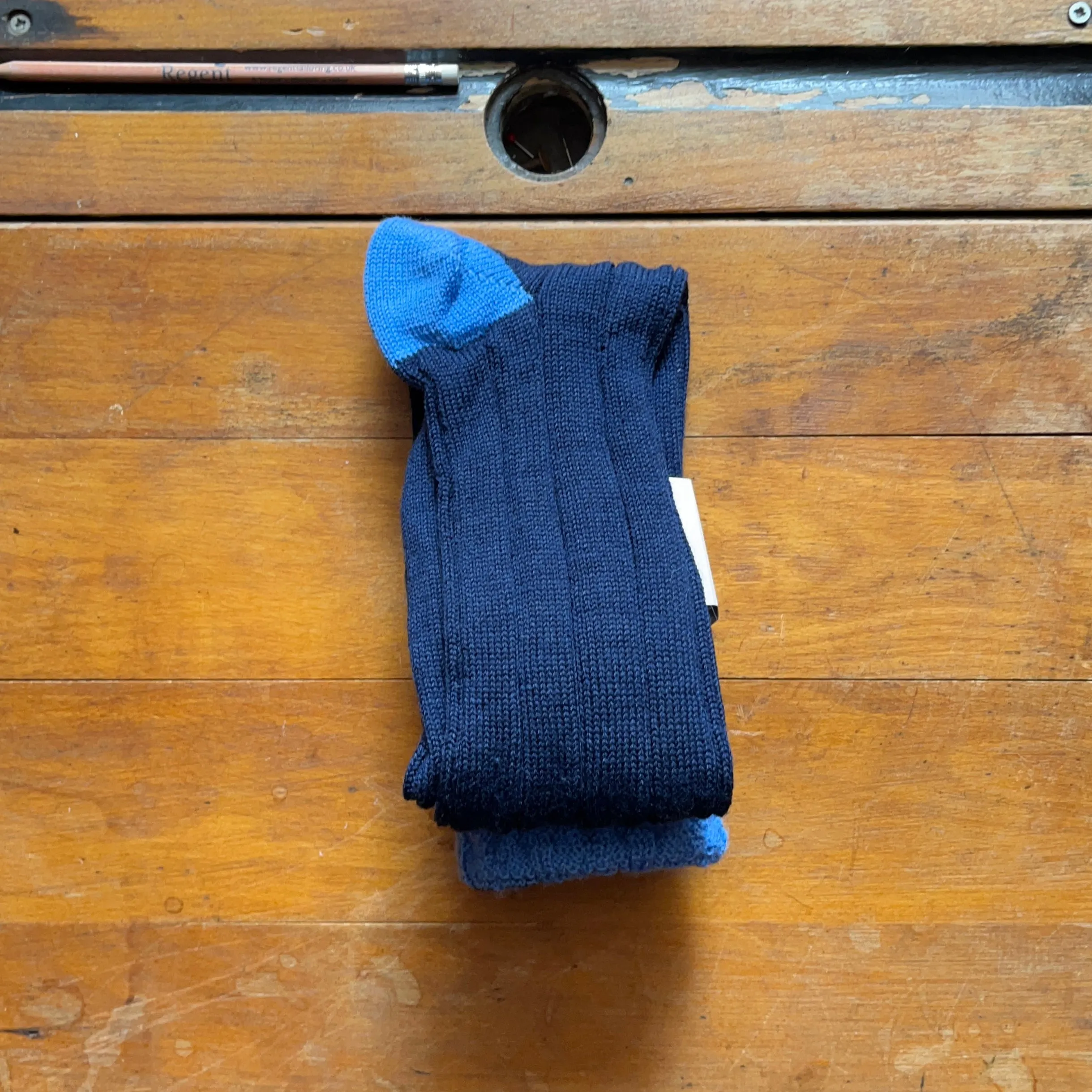Regent - Wool Boot Sock - Navy Blue
