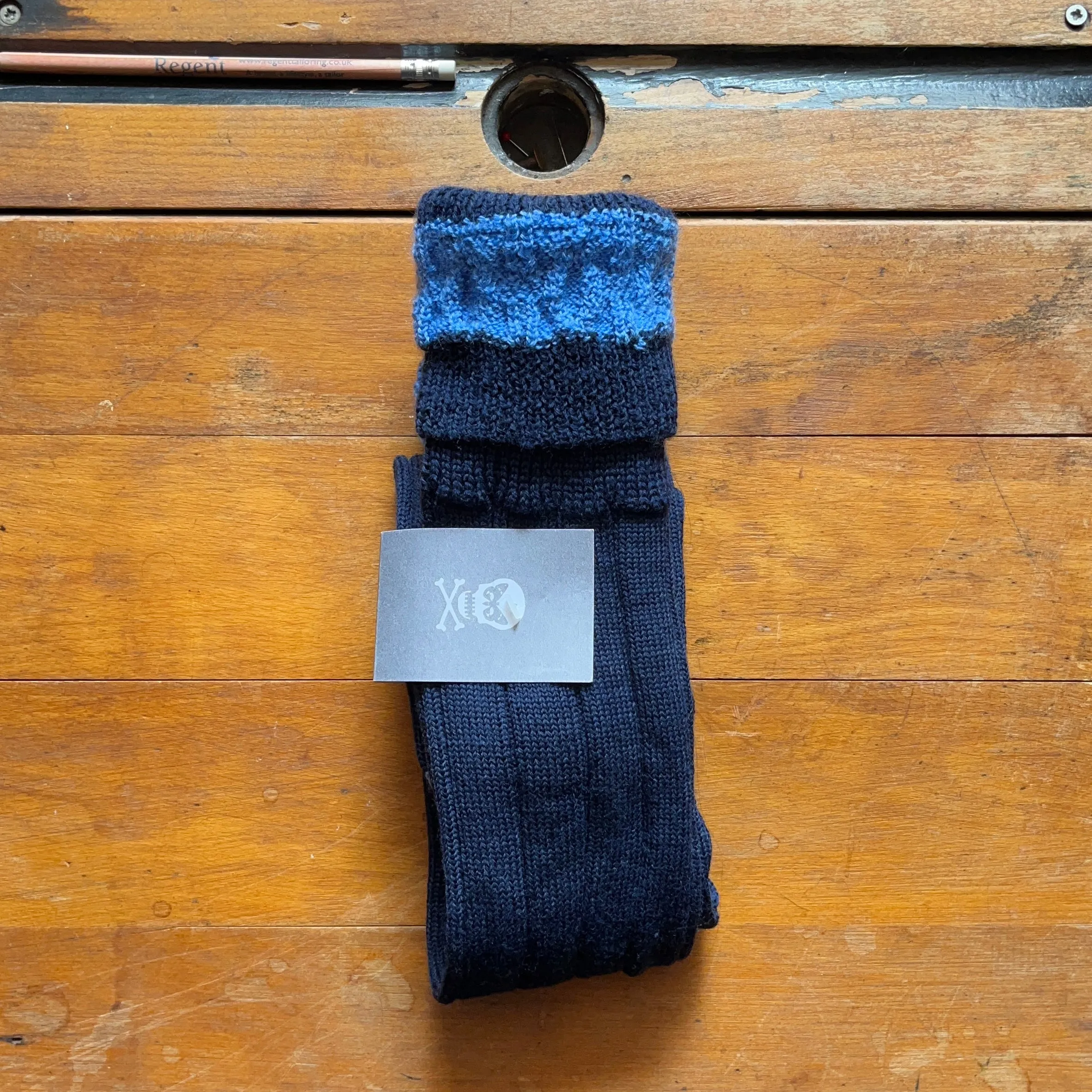 Regent - Wool Boot Sock - Navy Blue
