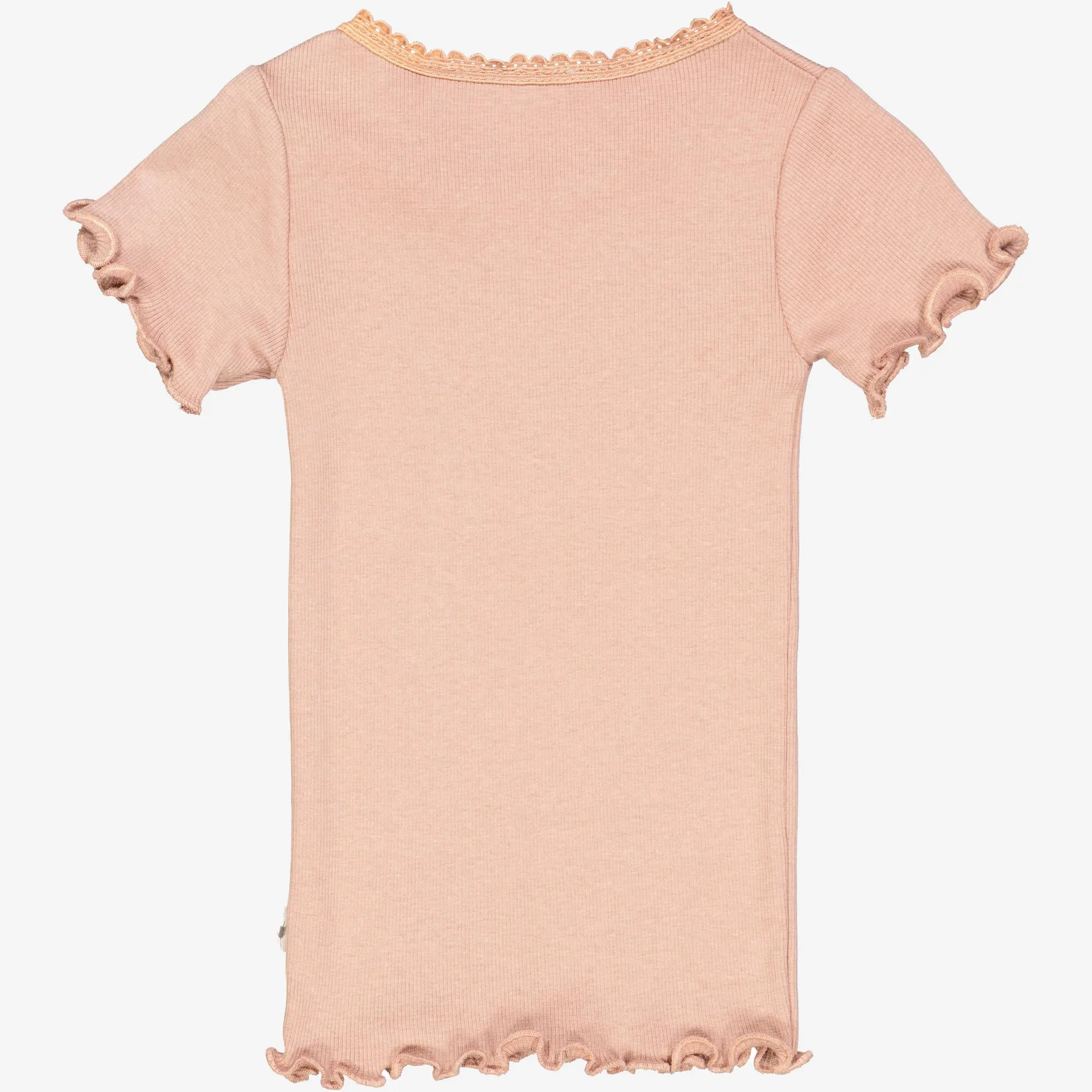 Rib T-Shirt Lace SS | Baby - rose dawn