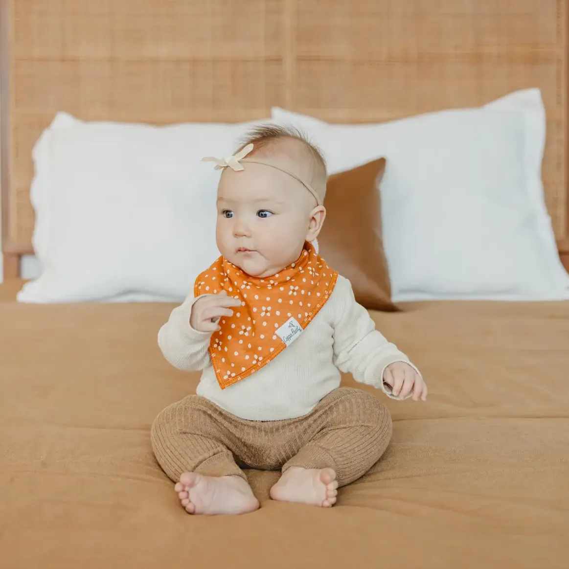 Rue Bandana Bibs - Copper Pearl