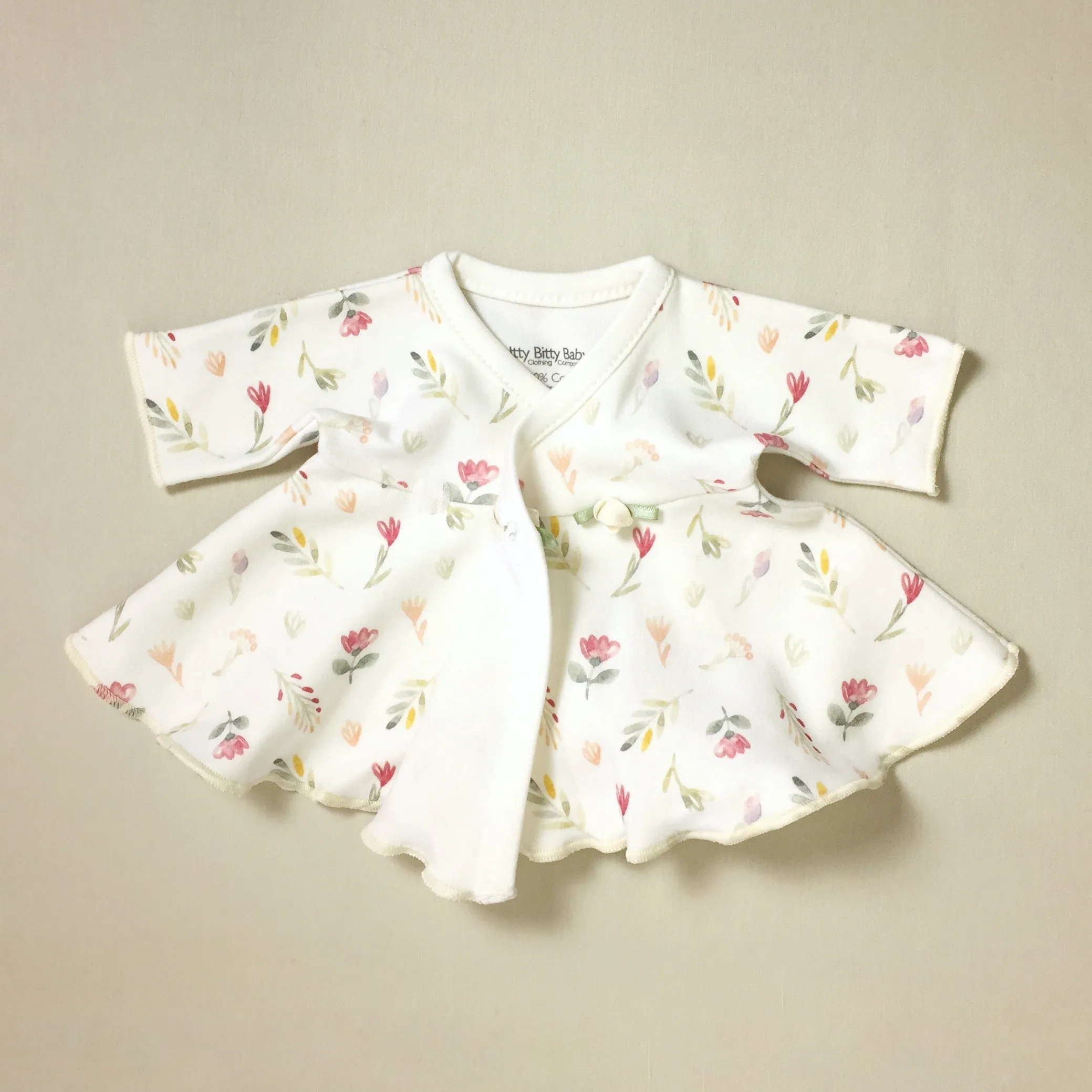 Ruffled NICU Dress & Headband Vintage Garden