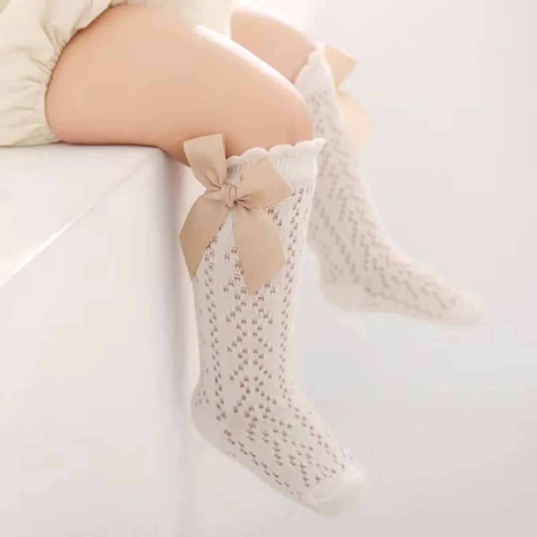 Satin Bow Socks