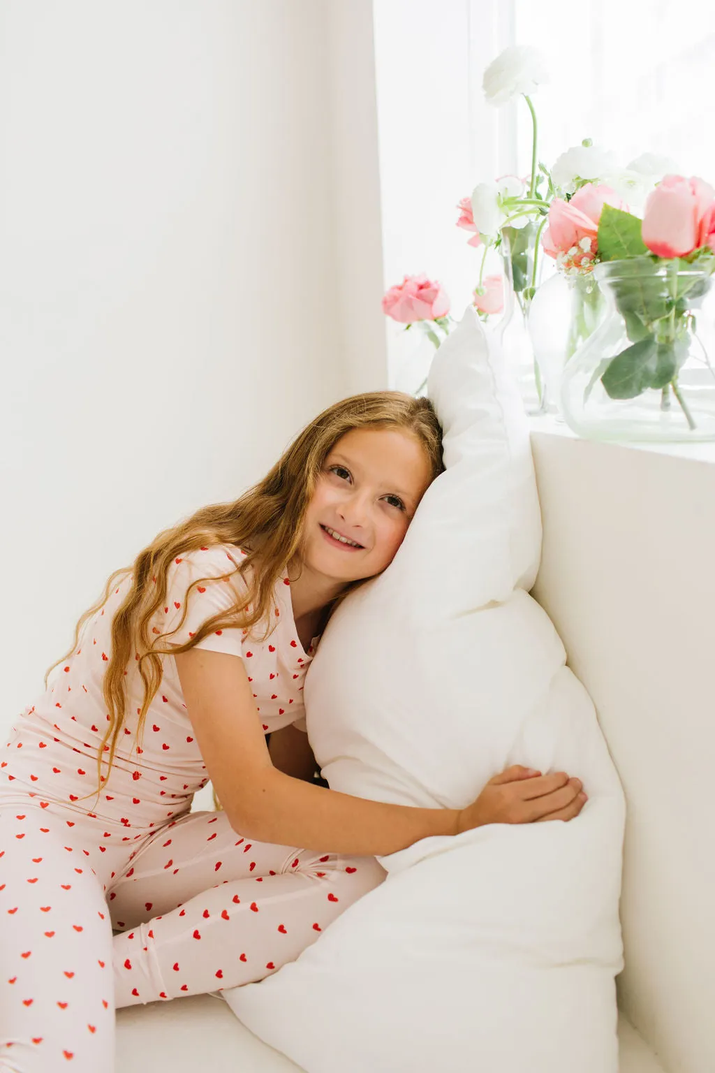Short Sleeve Bamboo PJ in Sweetheart