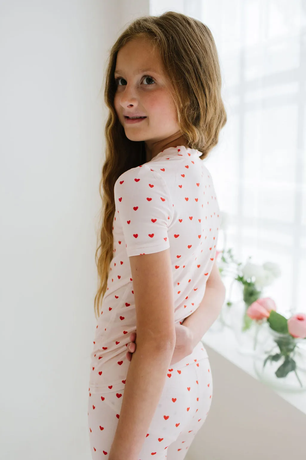 Short Sleeve Bamboo PJ in Sweetheart