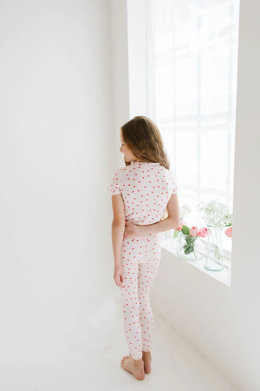 Short Sleeve Bamboo PJ in Sweetheart