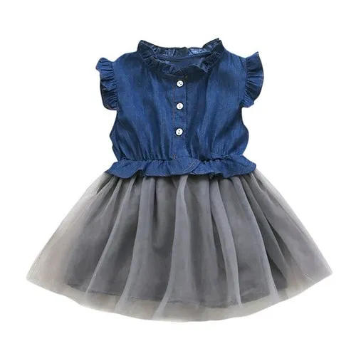 Sleeveless Denim Summer Dress