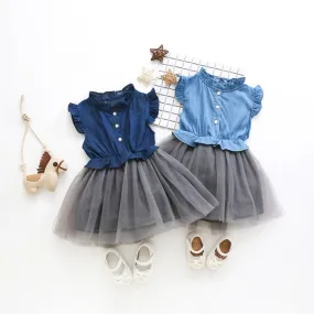 Sleeveless Denim Summer Dress