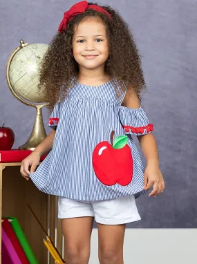 Smart Apple Pom Pom Shorts Set