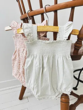 Smocked Ruffle Sleeve Romper