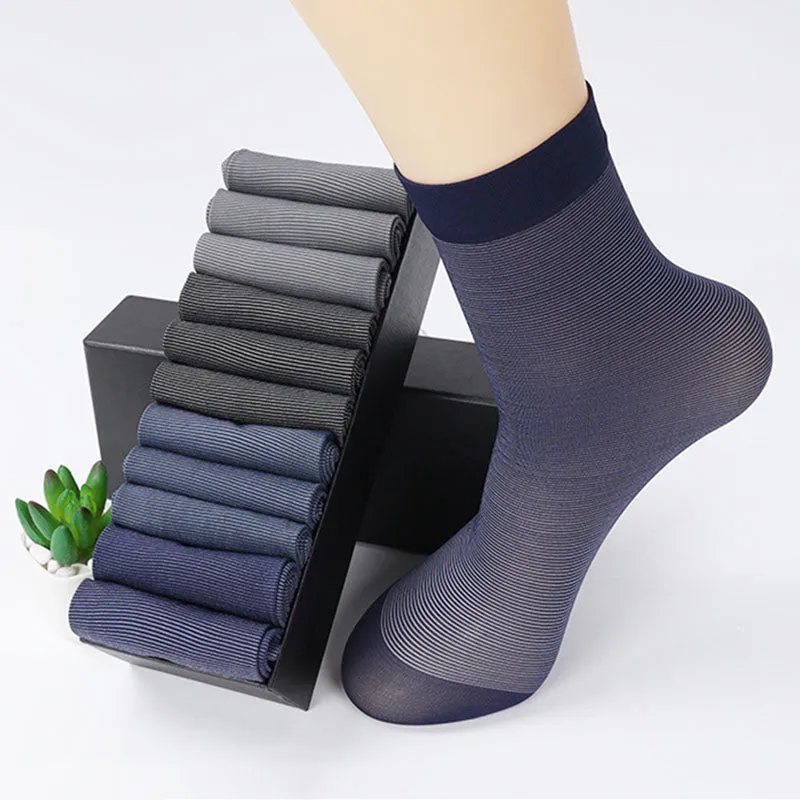 Summer Men Business Medium Tube Stockings