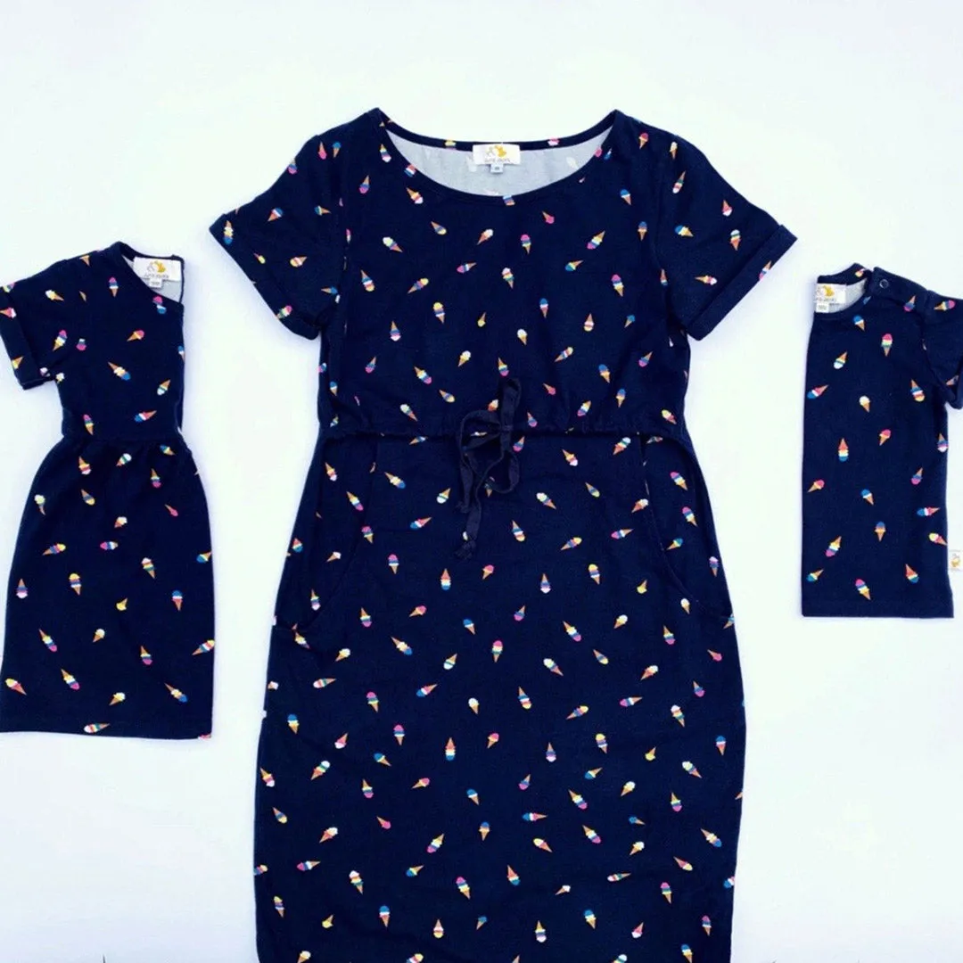 The Izzy Mumma Breastfeeding Dress - Ice Cream Print