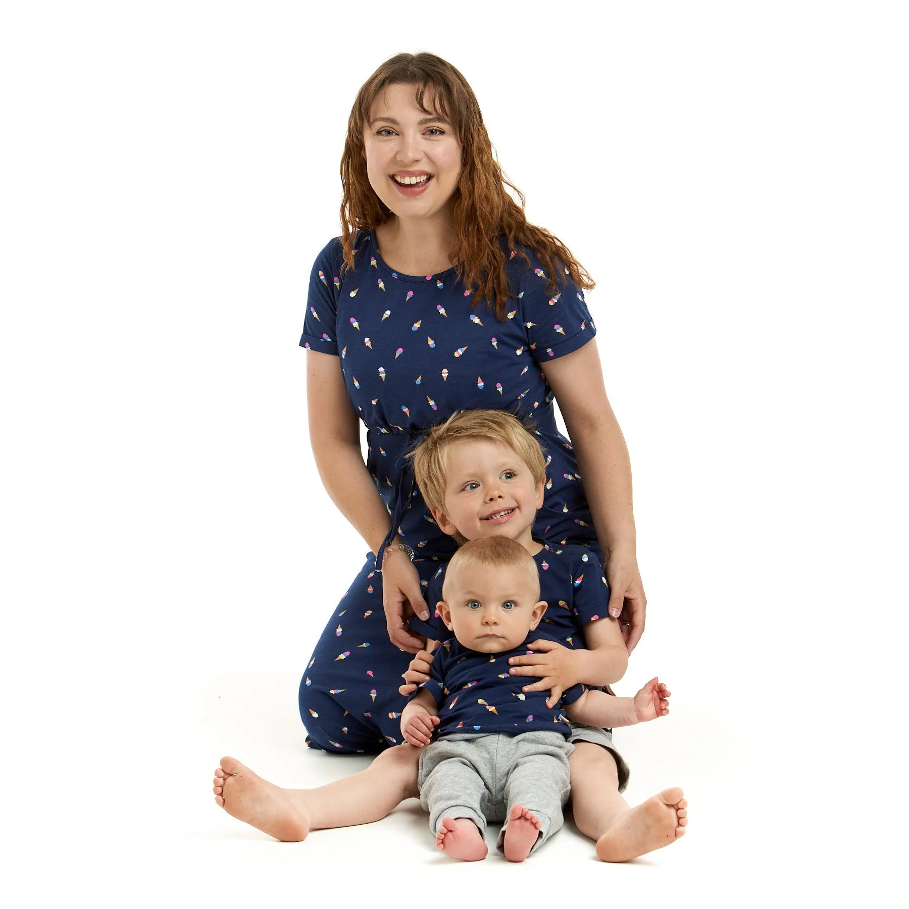 The Izzy Mumma Breastfeeding Dress - Ice Cream Print