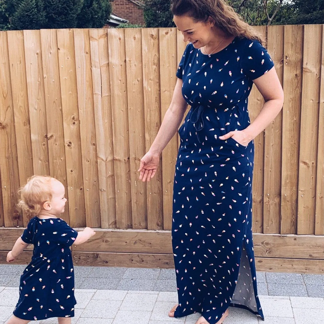 The Izzy Mumma Breastfeeding Dress - Ice Cream Print