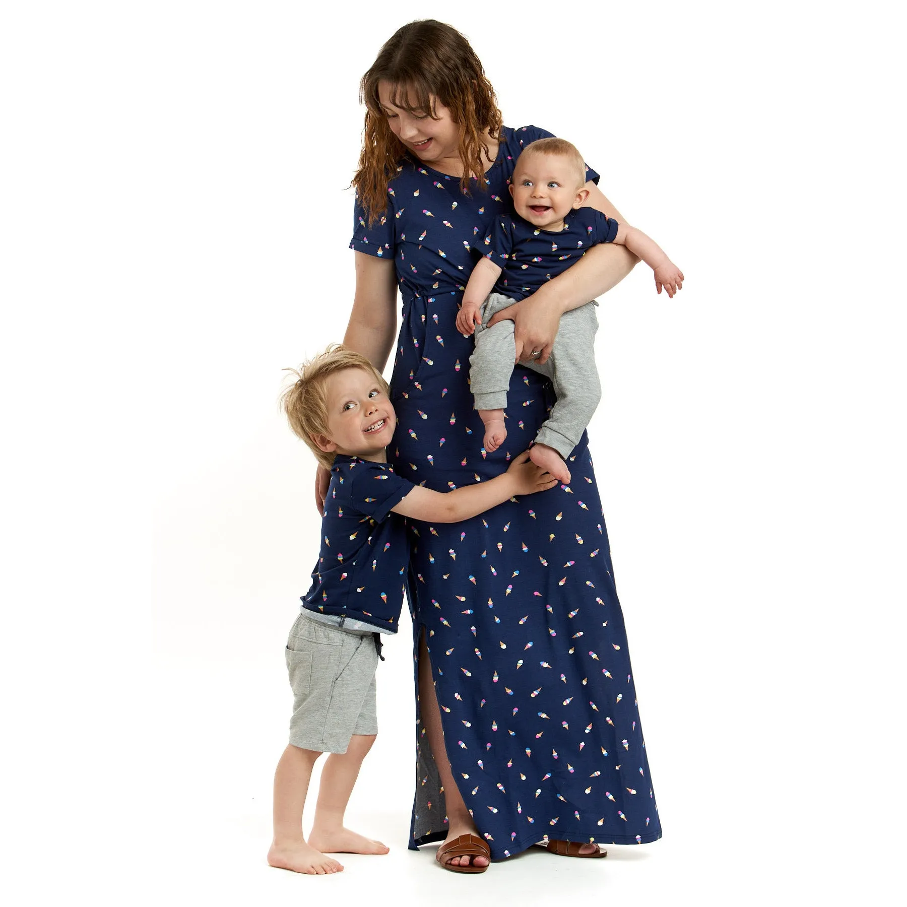 The Izzy Mumma Breastfeeding Dress - Ice Cream Print