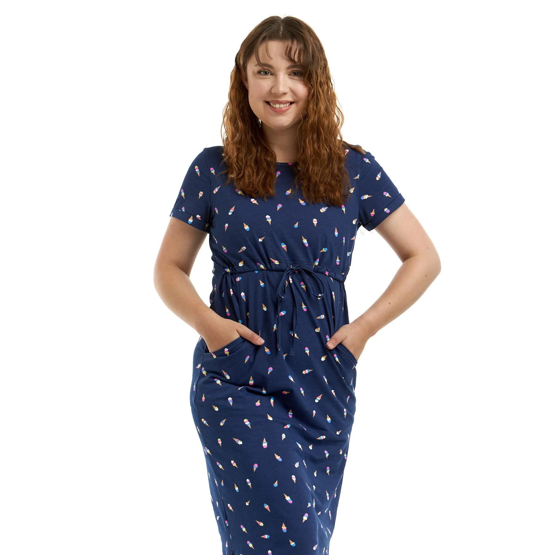 The Izzy Mumma Breastfeeding Dress - Ice Cream Print