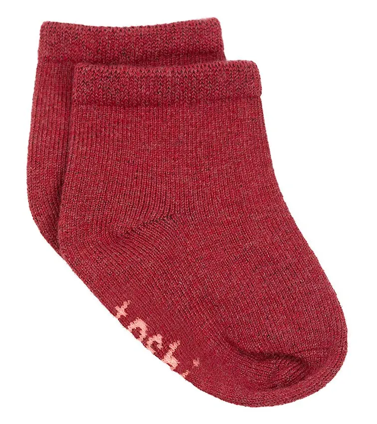 Toshi Organic Socks Ankle Dreamtime - Rosewood