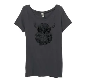 Womens Grey Baby Owl Tshirt